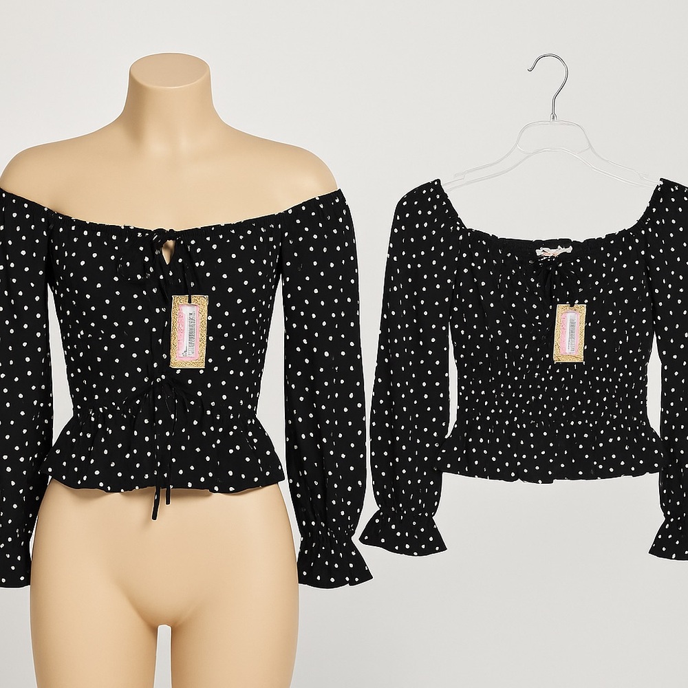 Plus Polka Dot Bardot Ruffle Playsuit